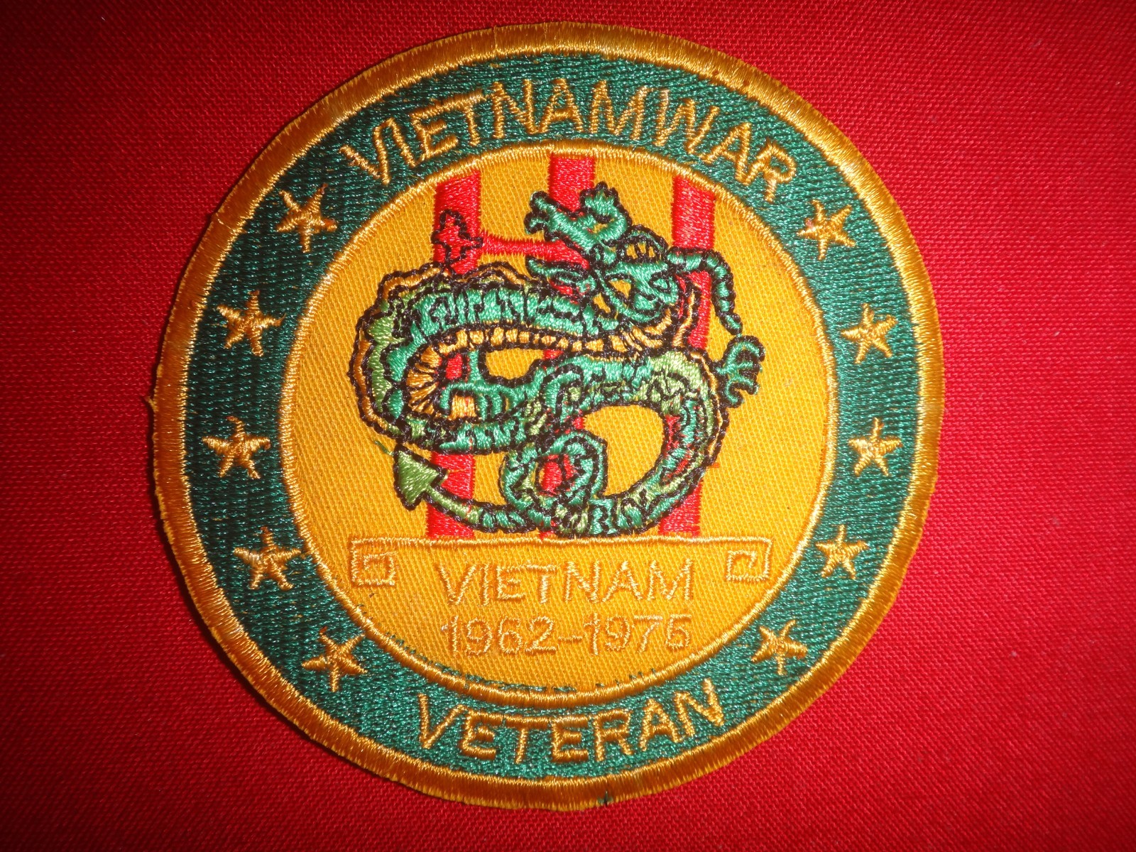 Vietnam War Patch VIETNAM WAR VETERAN 1962-1975