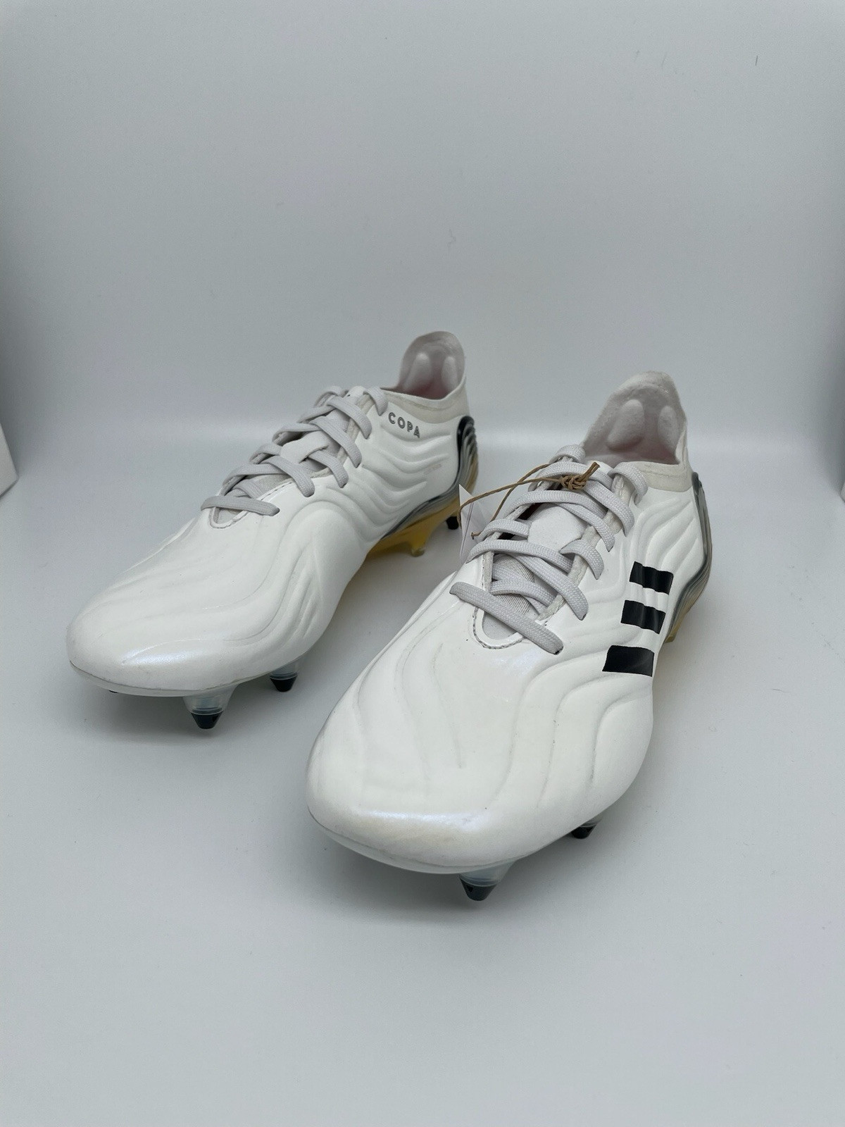 Adidas Men's Copa Sense.1 SG Soccer Cleats White Black Gold Size 7 New HP7841