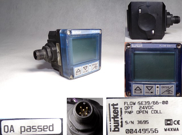Bürkert switch flow: SE39/66-00 QA fits OPT 24VDC flow meter 10-2#5986