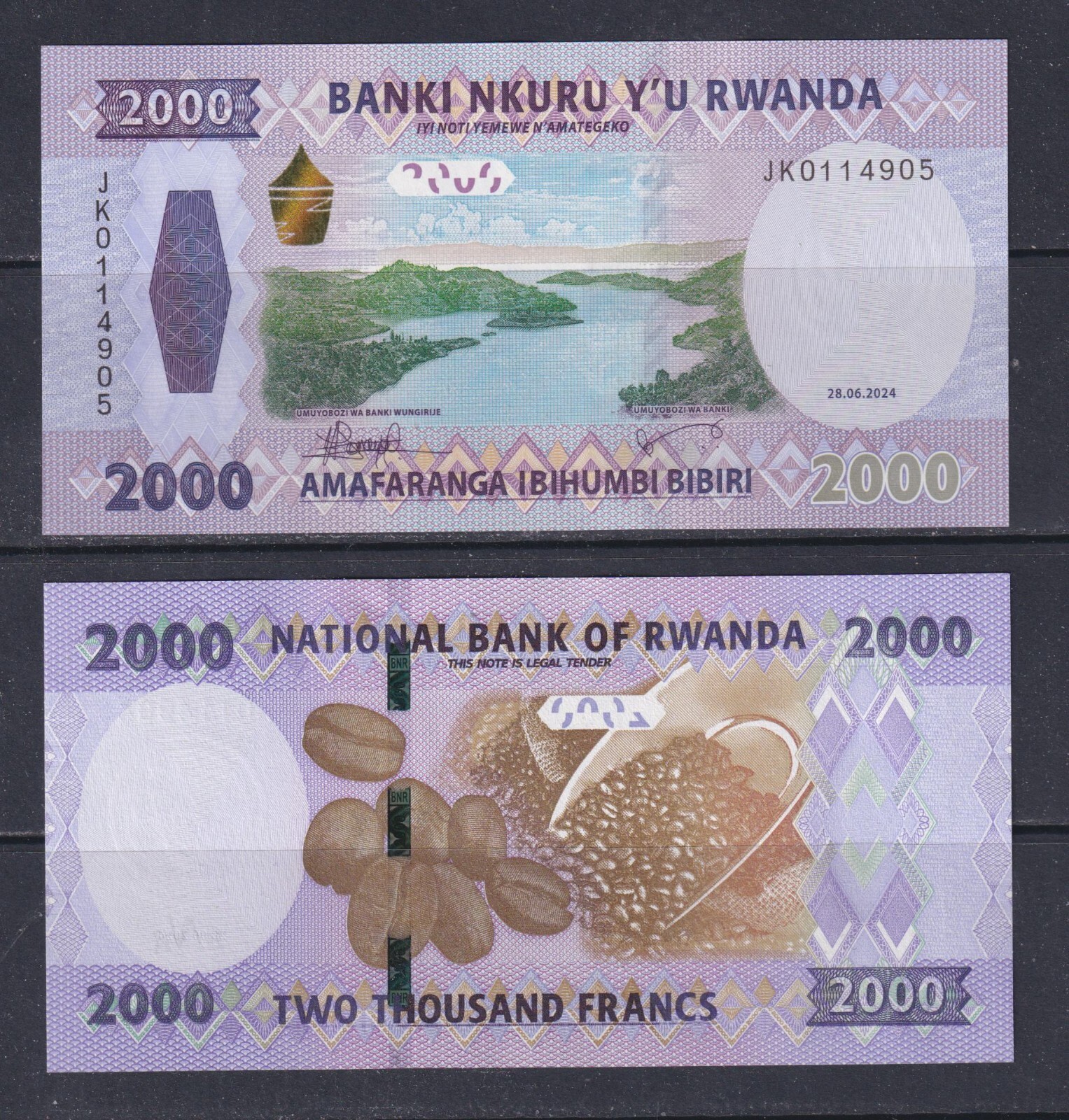 RWANDA - 2024 2000 Francs UNC Banknote