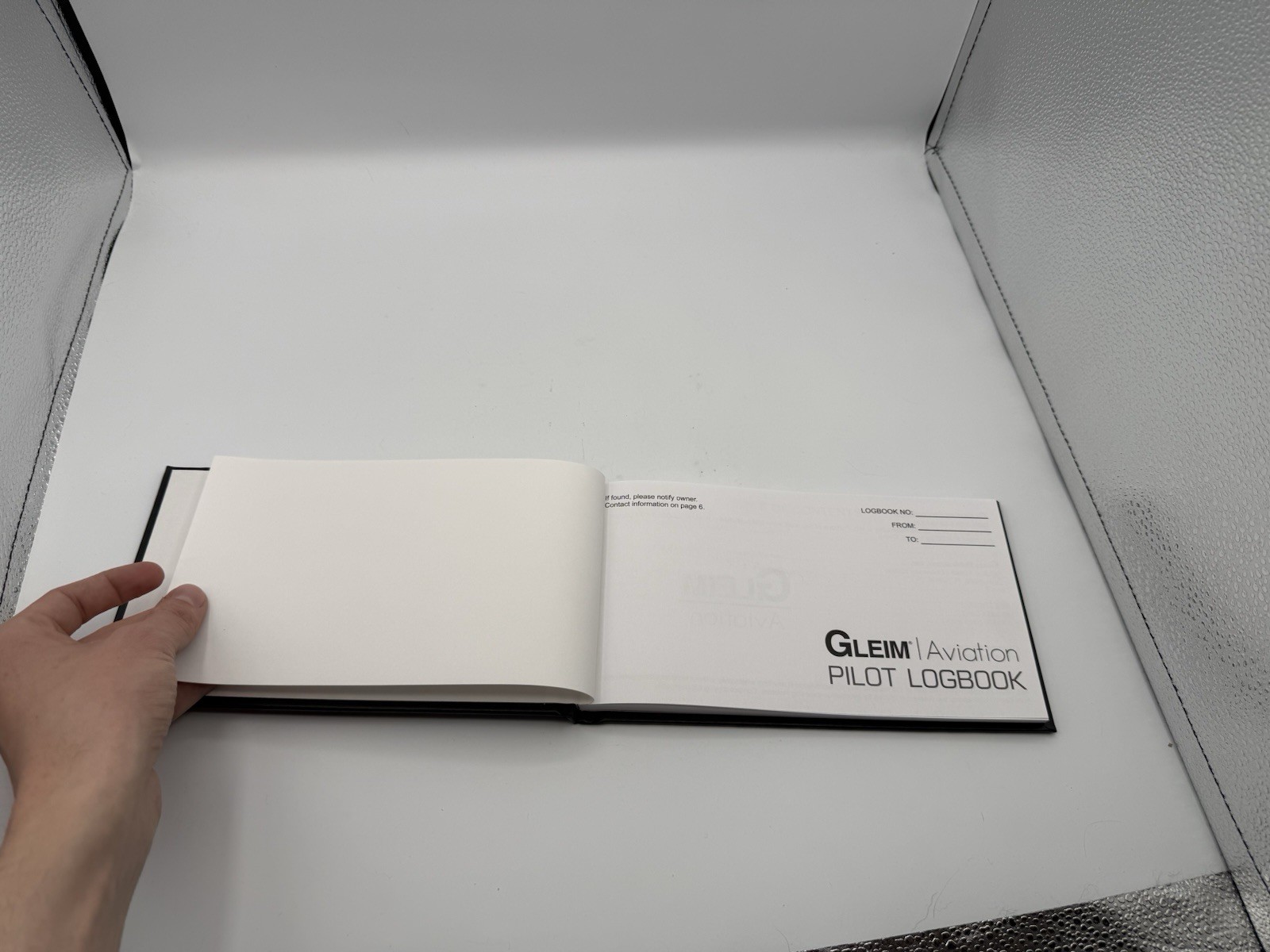 Gleim Aviation Pilot Log Logbook Hard Cover Binding Black New