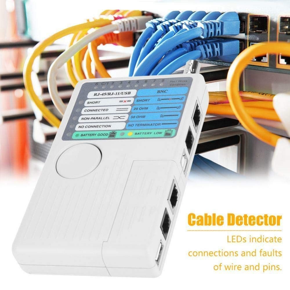 Compact NF-3468 Multi-Cable Tester for RJ45, RJ11, BNC - Remote Functionality