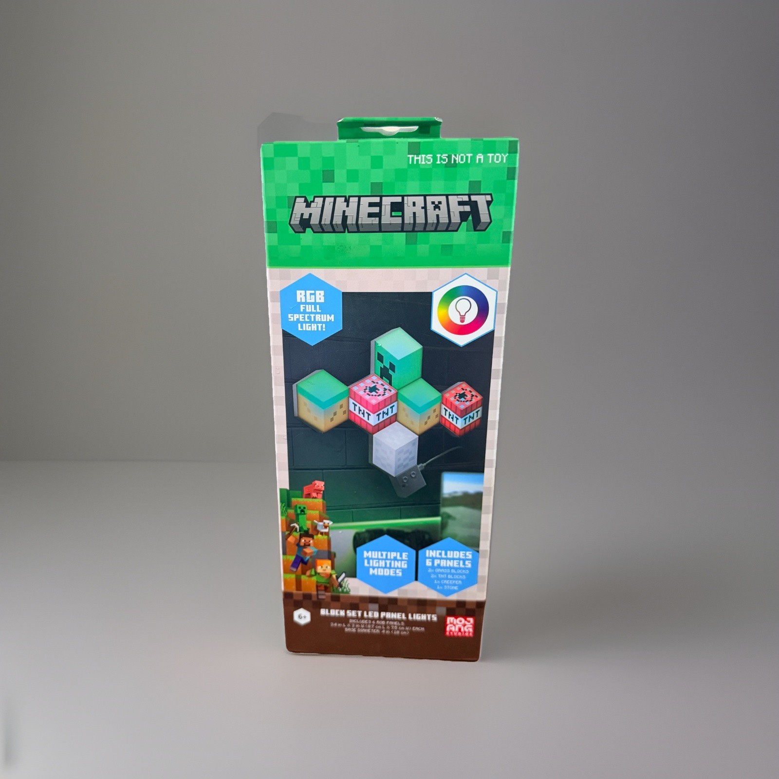 Minecraft MOB and Blocks LED RGB Panel Set of 6 Novelty Wall NEW IN BOX