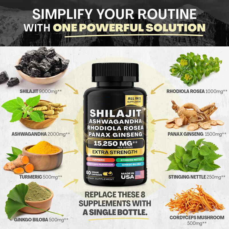 Dynamic Vitality Bundle - Sea Moss Multivitamin & Shilajit Power Combo USA