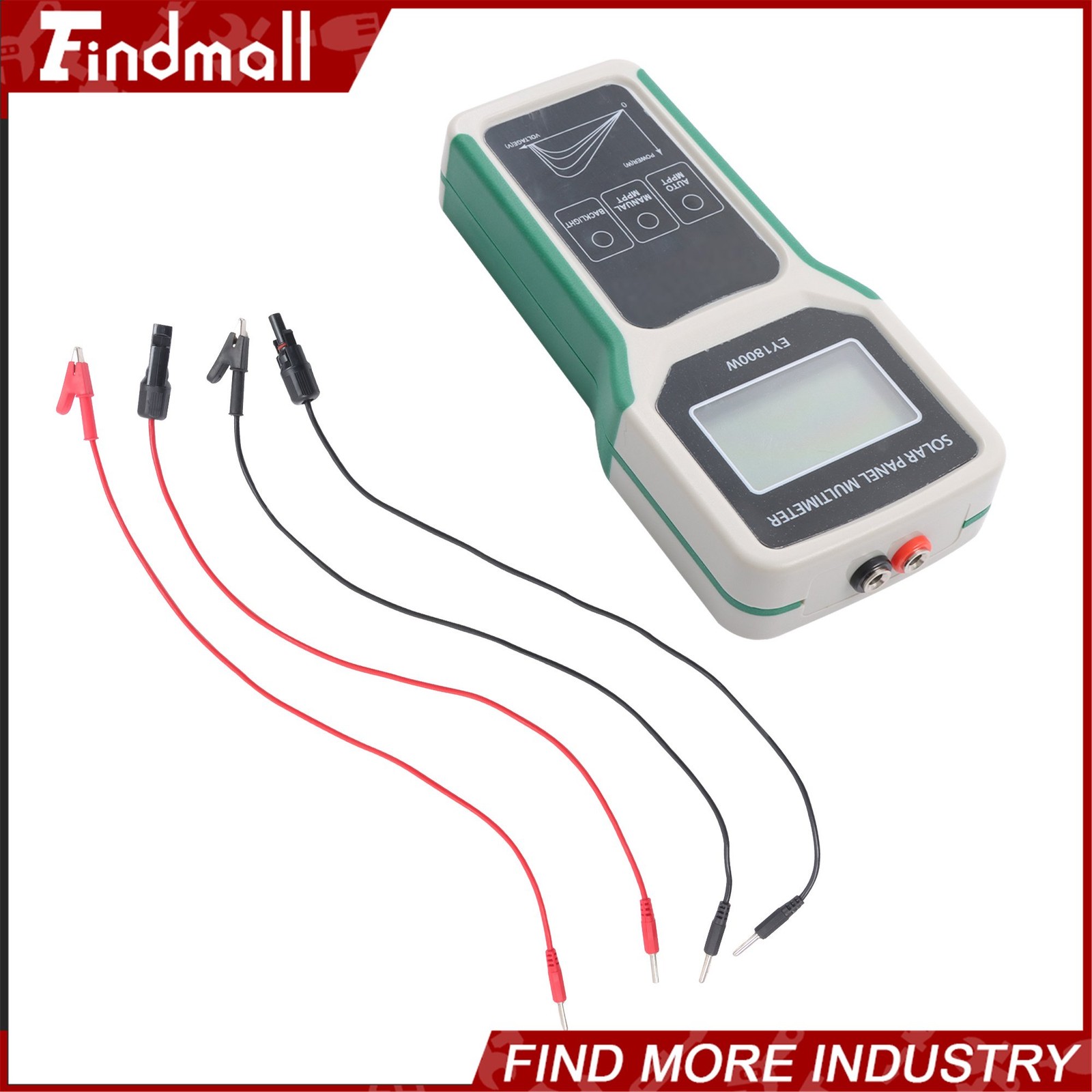 Findmall MPPT 1800W Solar Photovoltaic Panel Multimeter Tester LCD Display