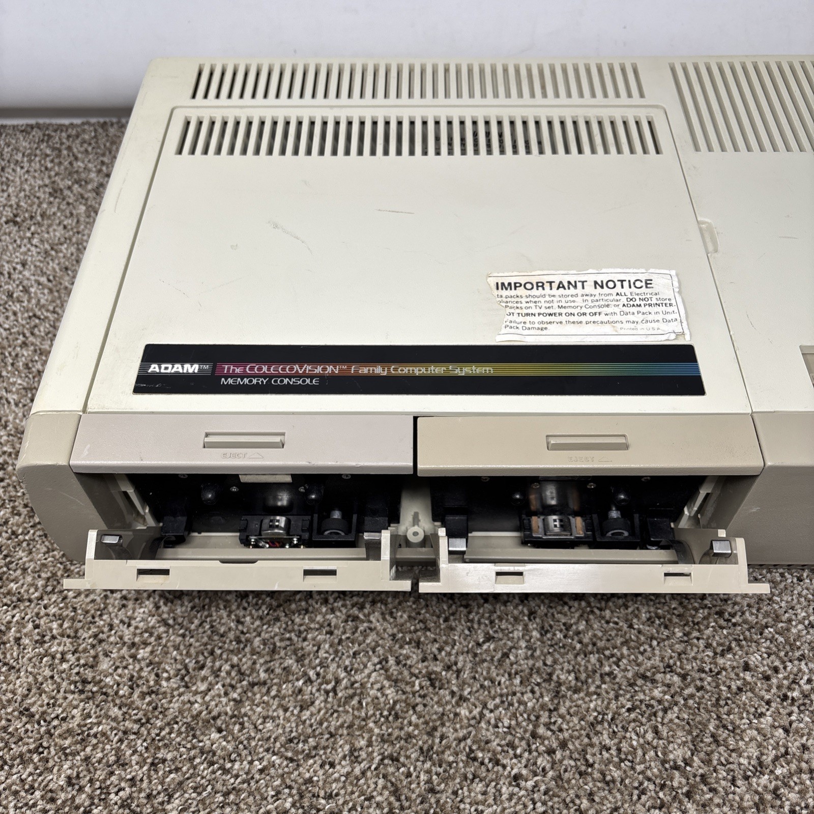 Coleco ADAM CPU ONLY Computer Cassette Drive ColecoVision System Working!