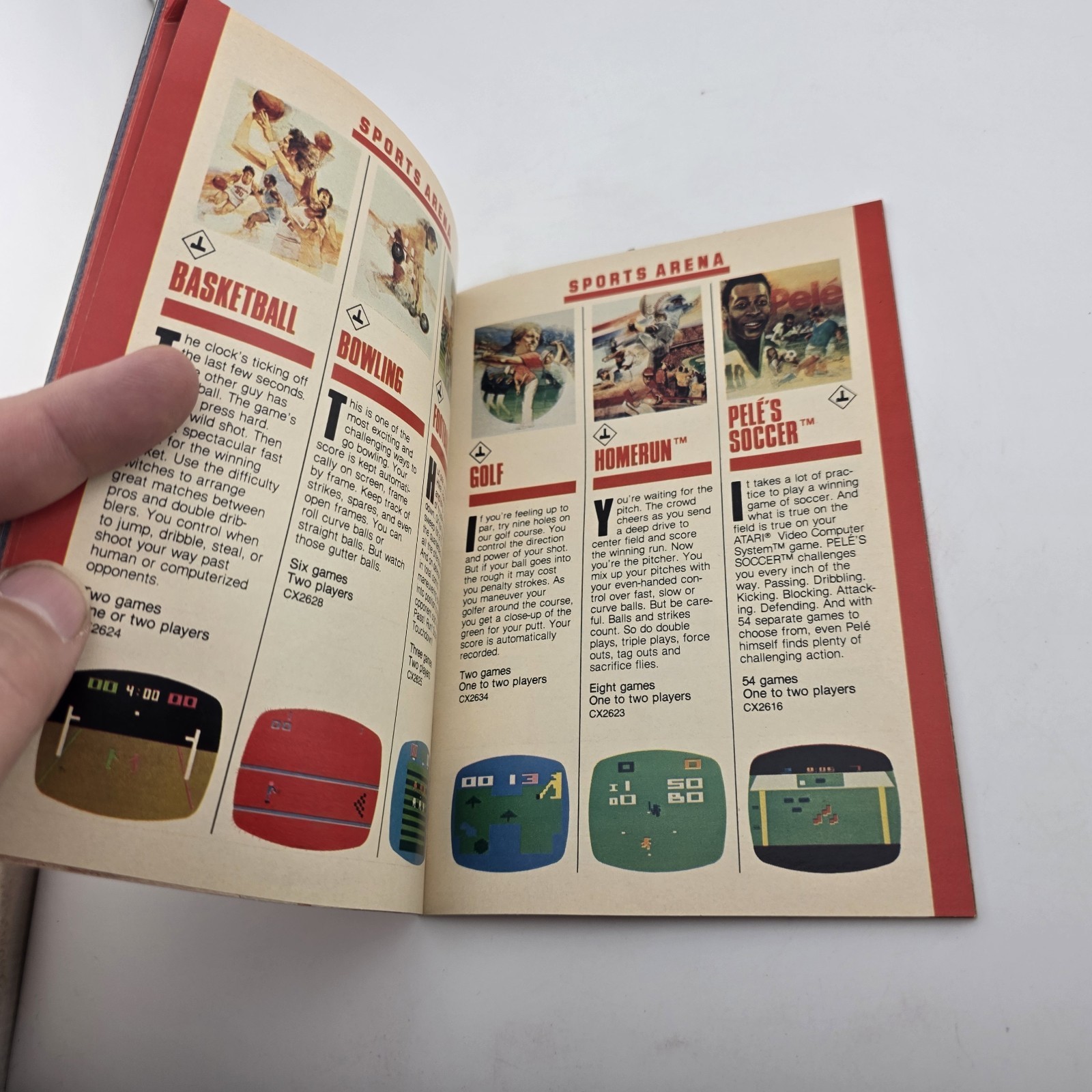 Original Vintage 1981 ATARI 2600 45 Video GAME PROGRAM CARTRIDGE CATALOG