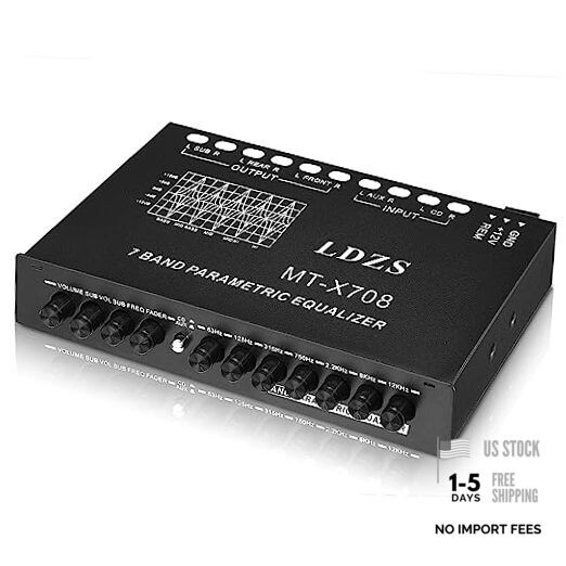 Car Audio Equalizer, Adjustable 7 Bands EQ Car Amplifier Graphic 7-Band