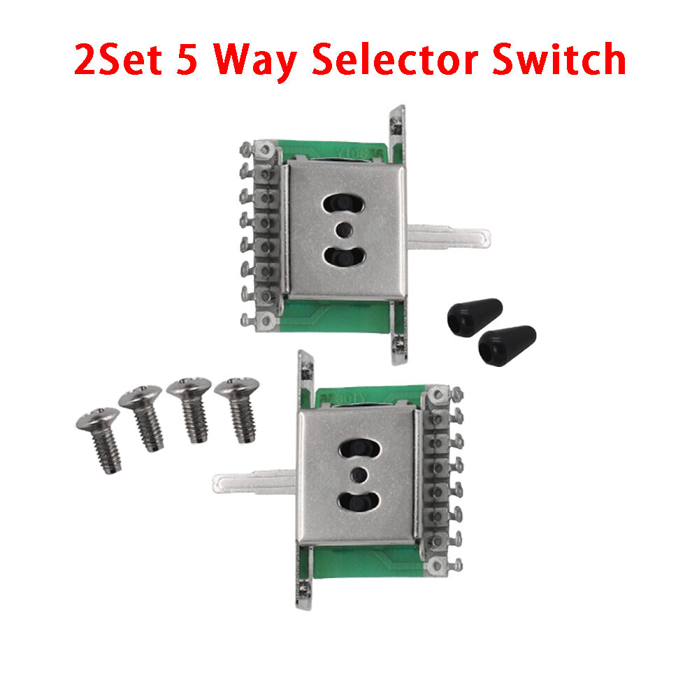 2 Set 5 Way Type Pickup Selector Switch Guitar Black Color For STRAT TELE USA
