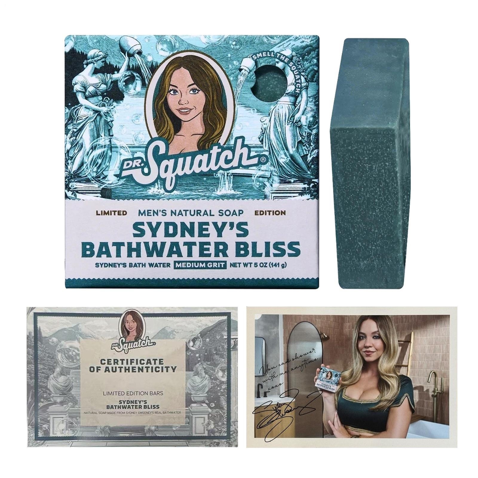 Squatch Sydney Sweeney Bathwater Bar Soap LE 5000 - IN HAND Dr.