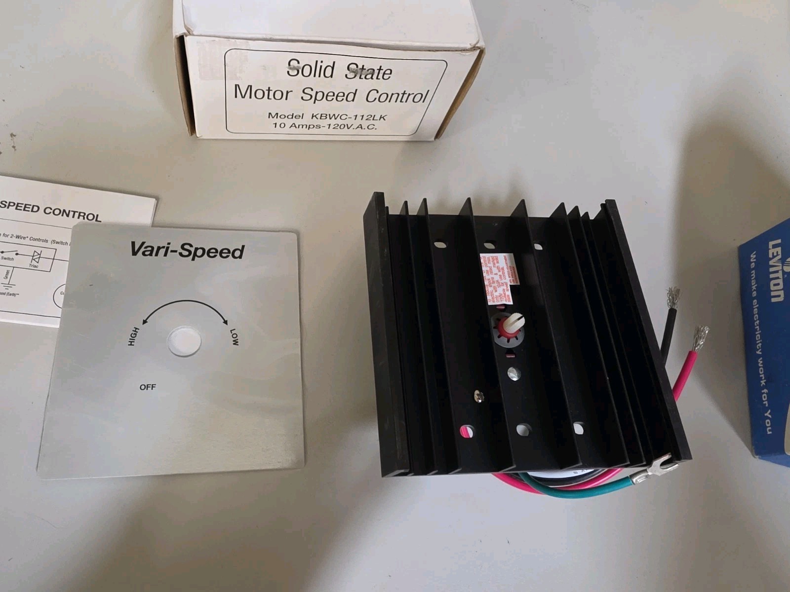KB Electronics KBWC-112LK Solid State Motor Speed Control. New. MISSING KNOB!!!
