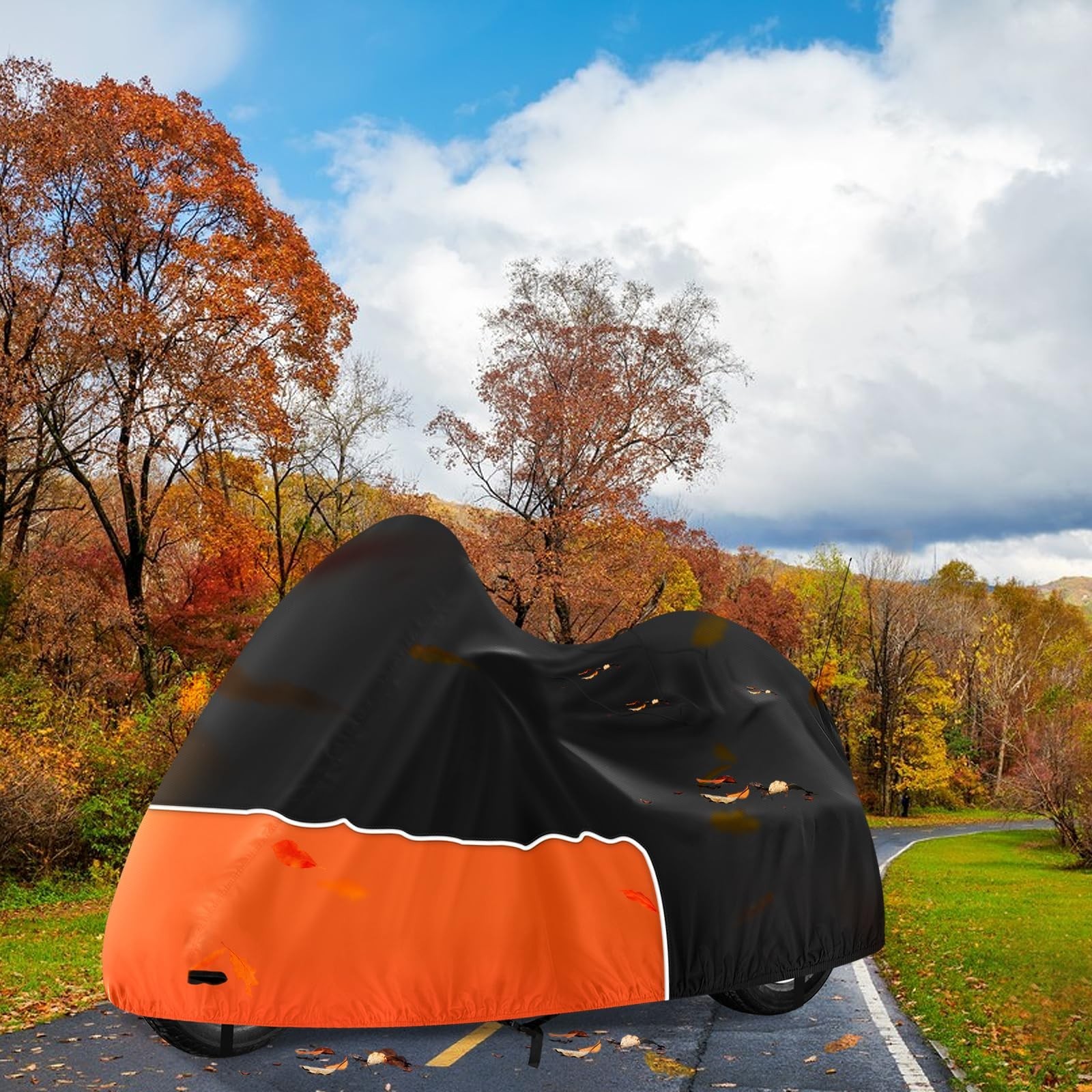 Trike Cover, Waterproof 3 Wheel Motorcycle Cover for Harley Davidson, Honda Gold