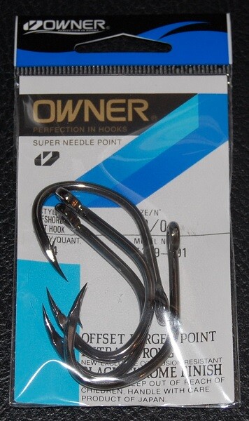 Owner Offshore Hooks 5129-191 Size 9/0 - 4 pack - 2X Strong Live Bait Hooks