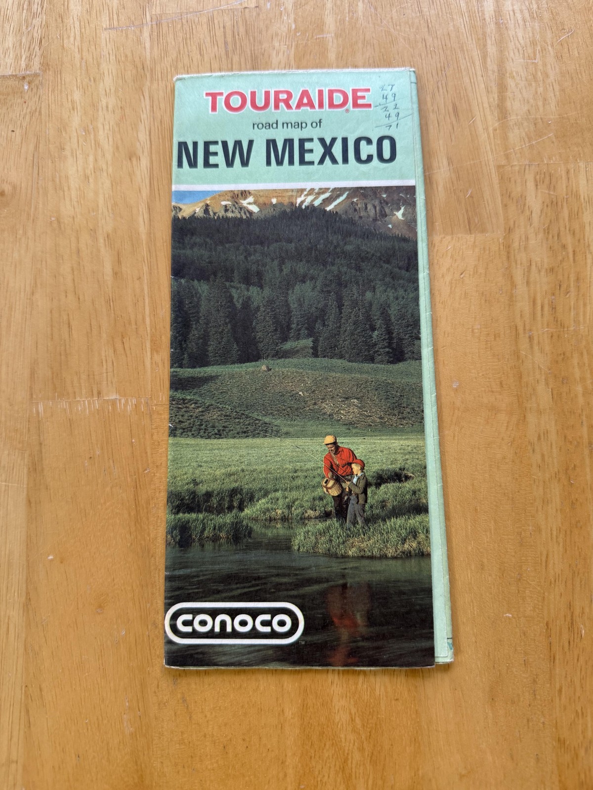 Vintage 1972 Conoco Touraide New Mexico Road Map Travel Folded Brochure USA