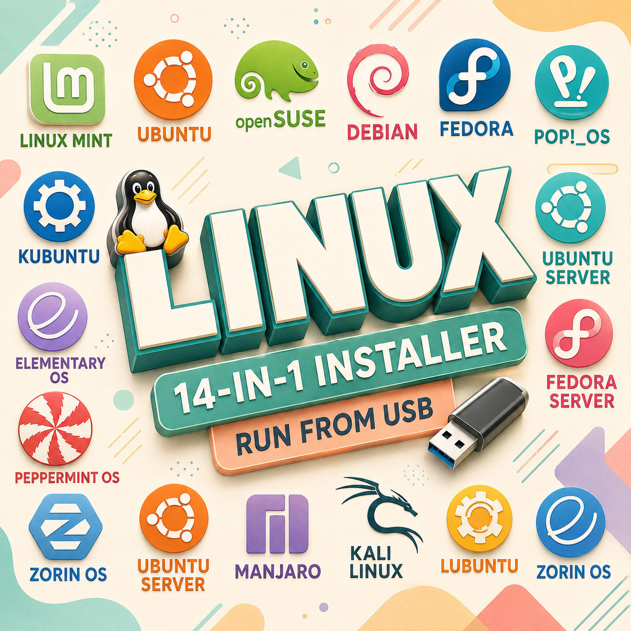 EPIC! 14 Popular Linux Distros Multi-Boot USB Installer for Beginners & Experts