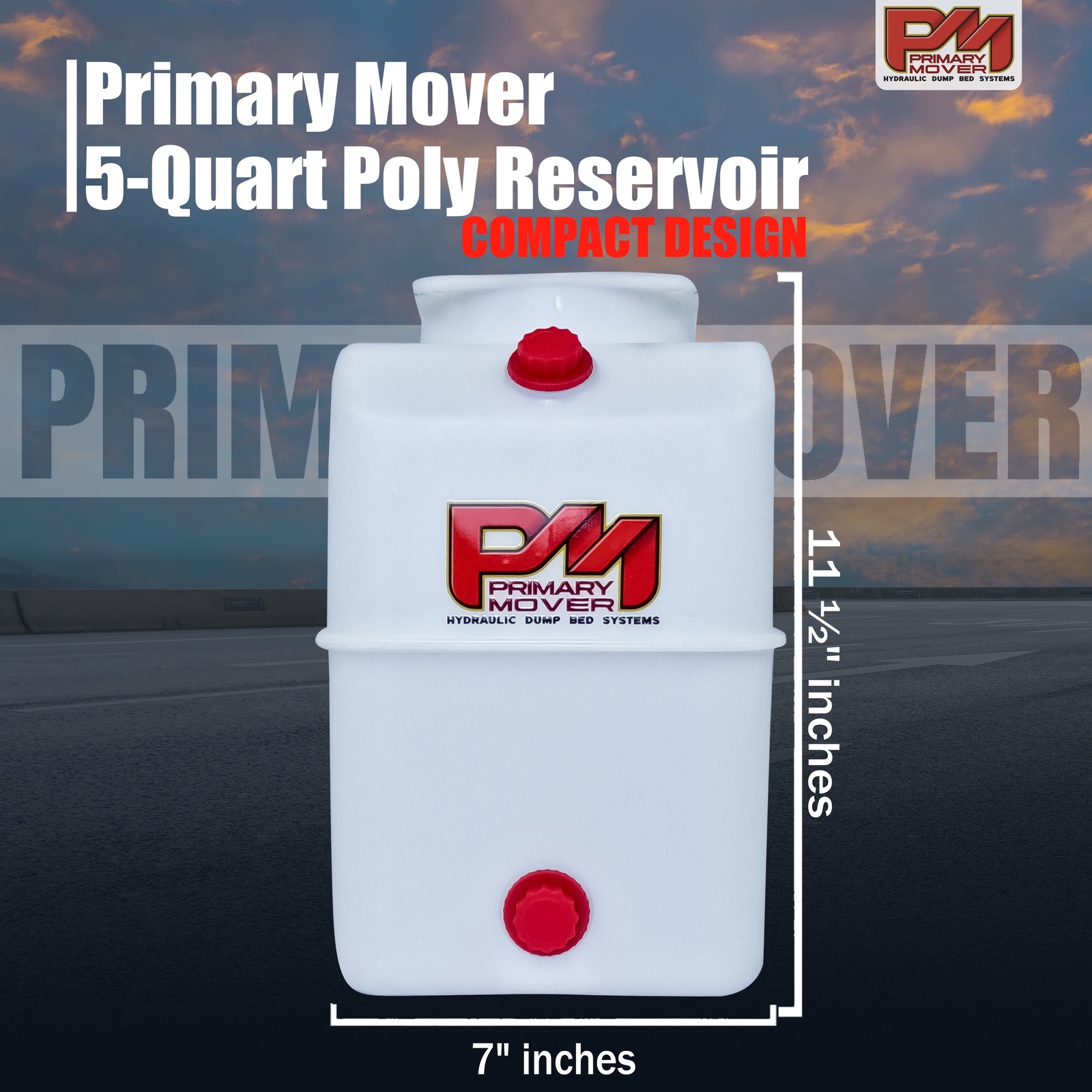 Hydraulic Power Unit Replacement Reservoir 5 Quart Poly