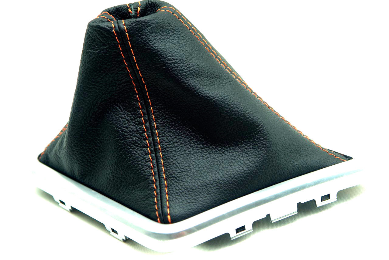 Manual Boot Leather Synthetic for Dodge Challenger STR8 STX 08-14 Orange Stitch