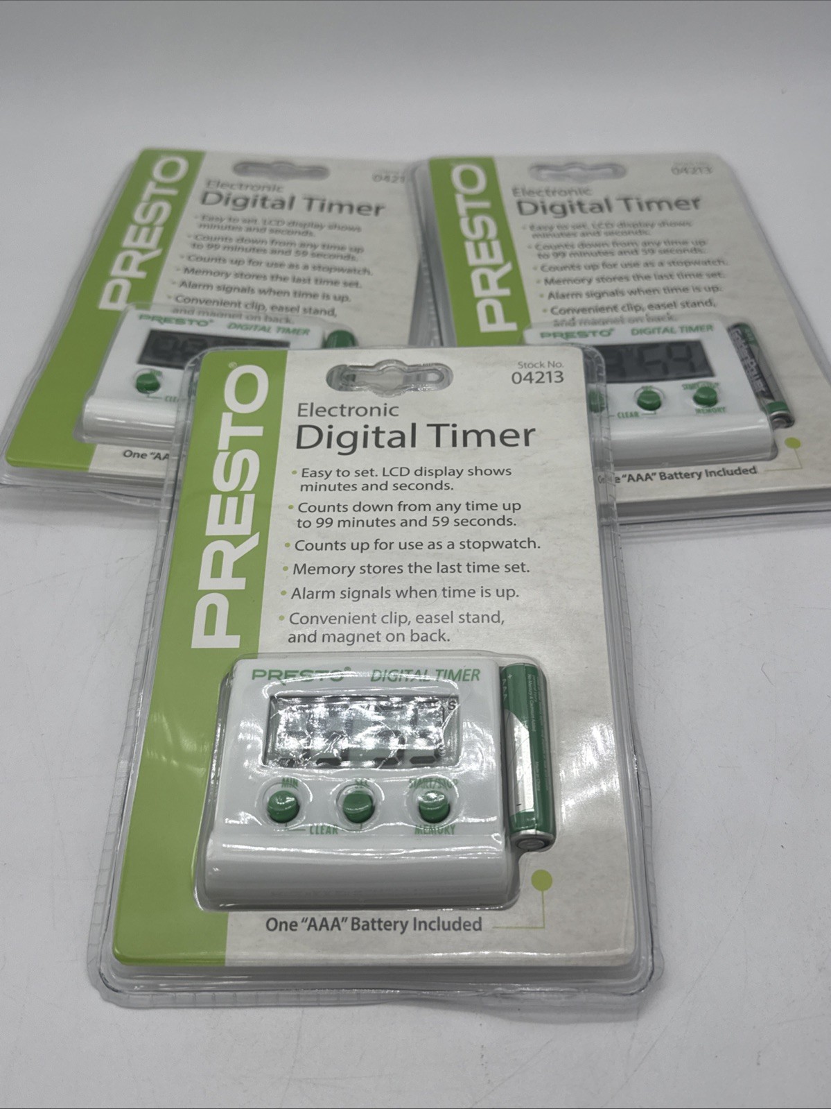Presto Electronic Digital Timer | White 3 PACK