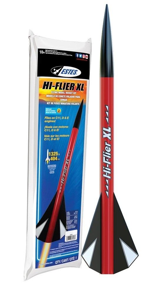 Estes Hi-Flier XL - Soars Up to 1,325 ft. - Flying Model Rockets (003226)