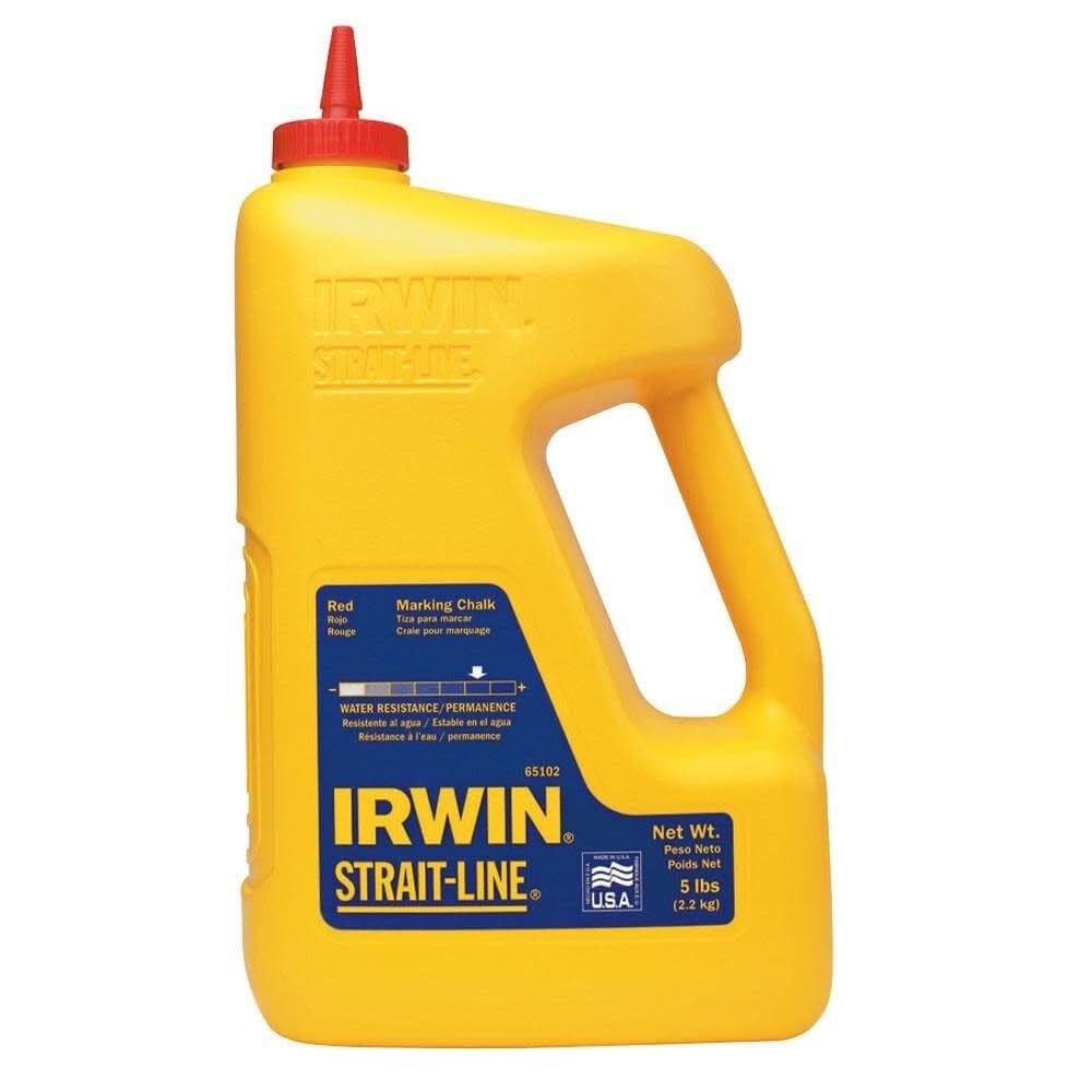 Irwin Tools IRWIN STRAIT-LINE Marking Chalk, 1 Count (Pack of 1), Red