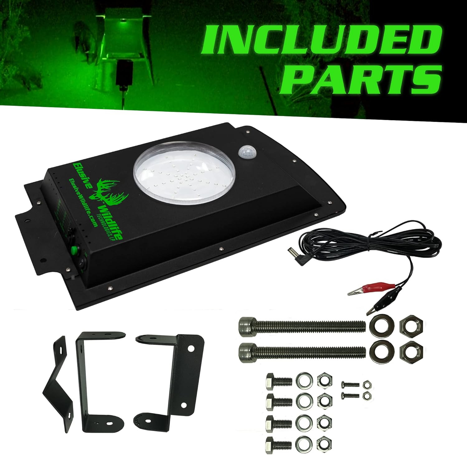 20000 Lumen Solar Motion-Activated Hunting Light for Hogs & Predators