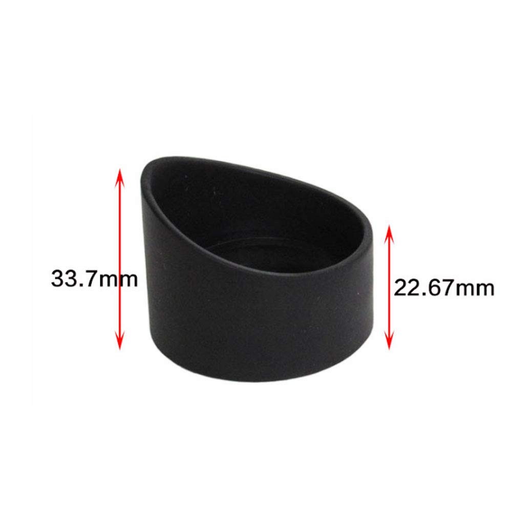 Acxico 2 pcs Rubber Eye Cover Guards Binocular Microscope Eyepiece Black