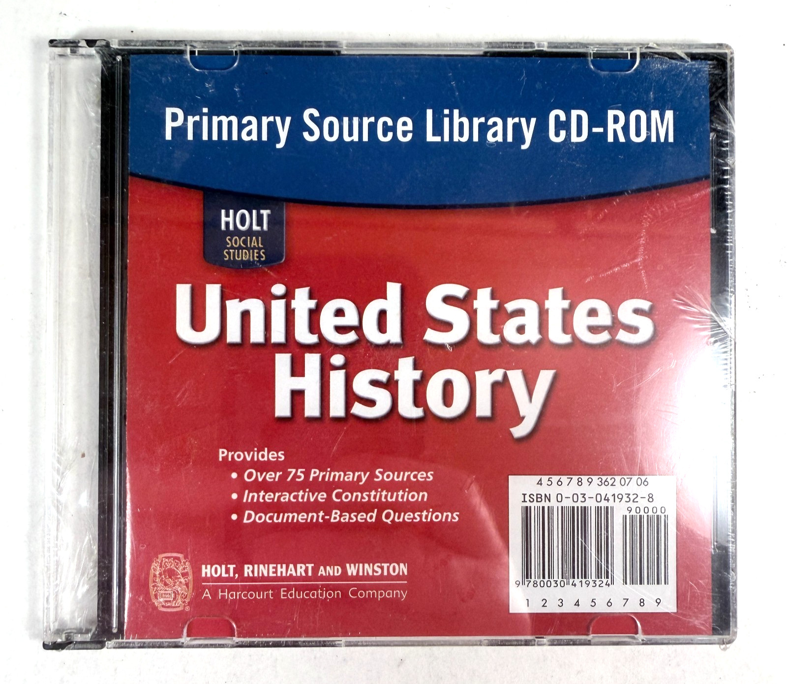 Holt United States History Primary Source Library CD - Rom 2007 0030419328