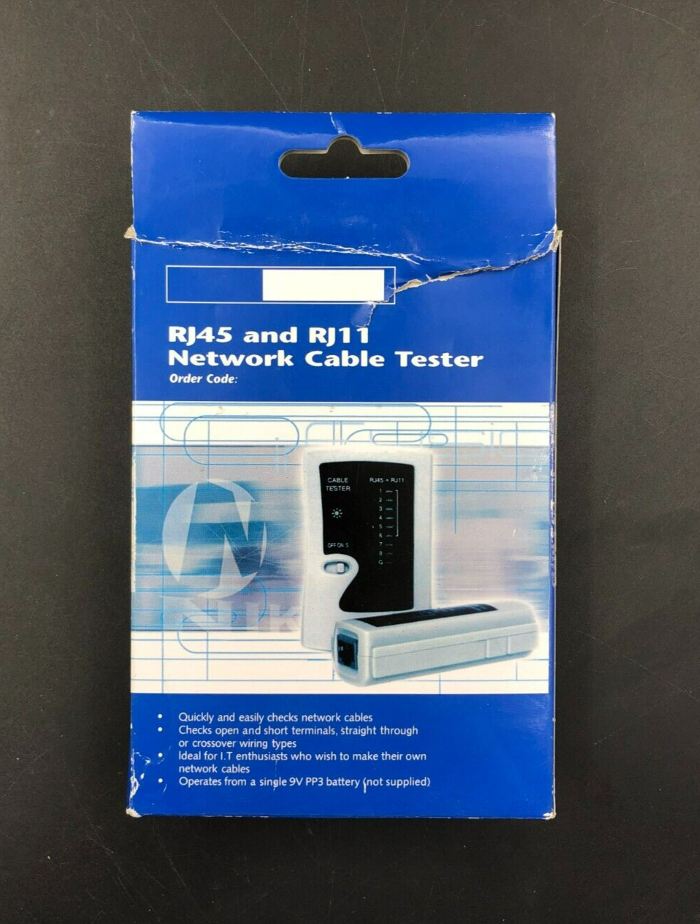RJ45 and RJ11 Network Computer Cable Ethernet LAN Tester In Box