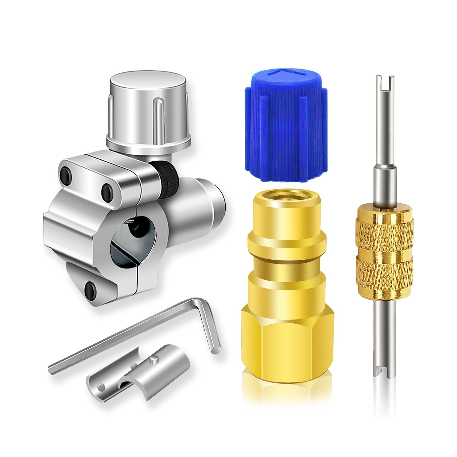 A/C Retrofit Valve Kit-Refrigerant Retrofit Valve Set, w/ R12 to R134A Low Side