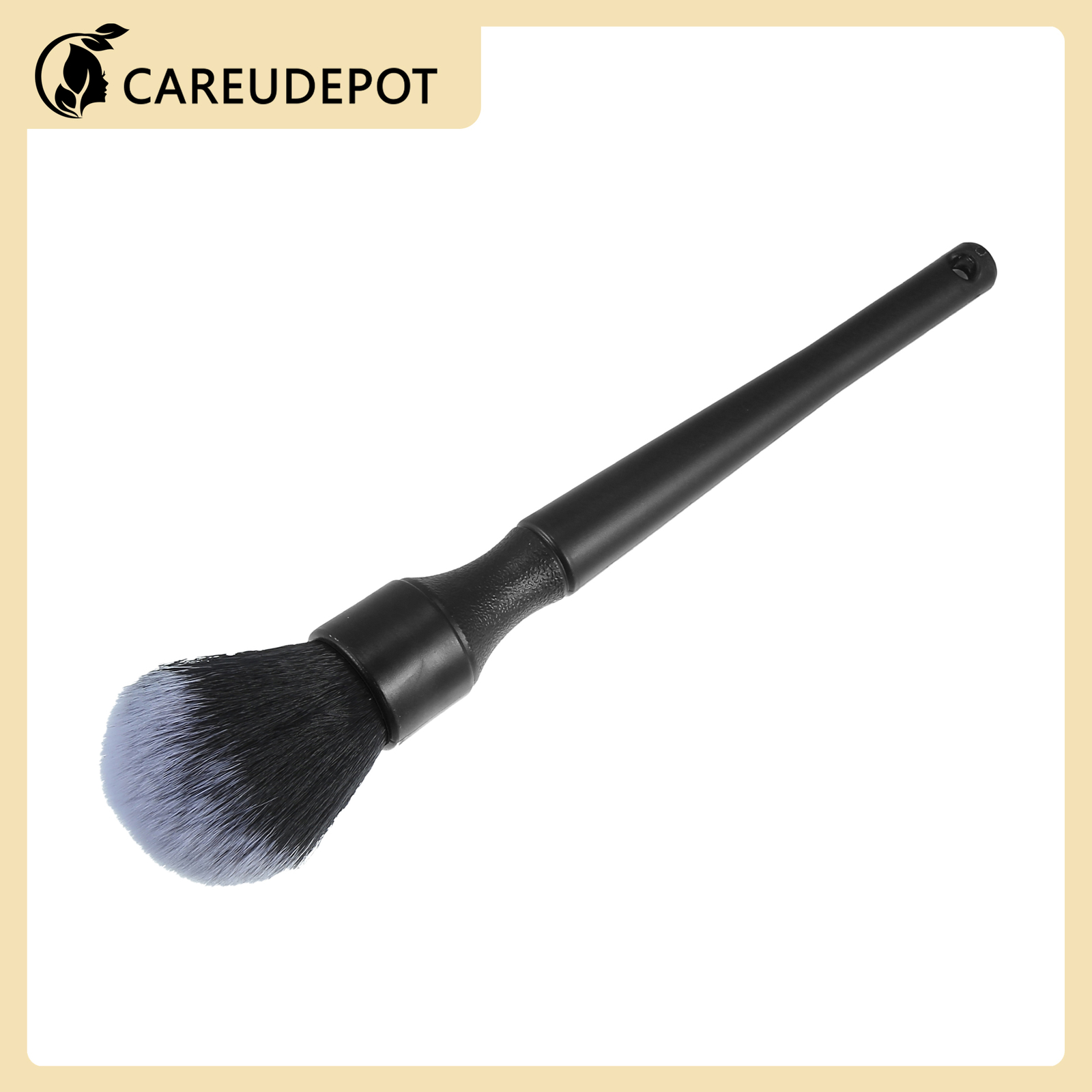 Car Detailing Cleaning Brush Set Soft Synthetic Bristles Black 23cm Item of 1