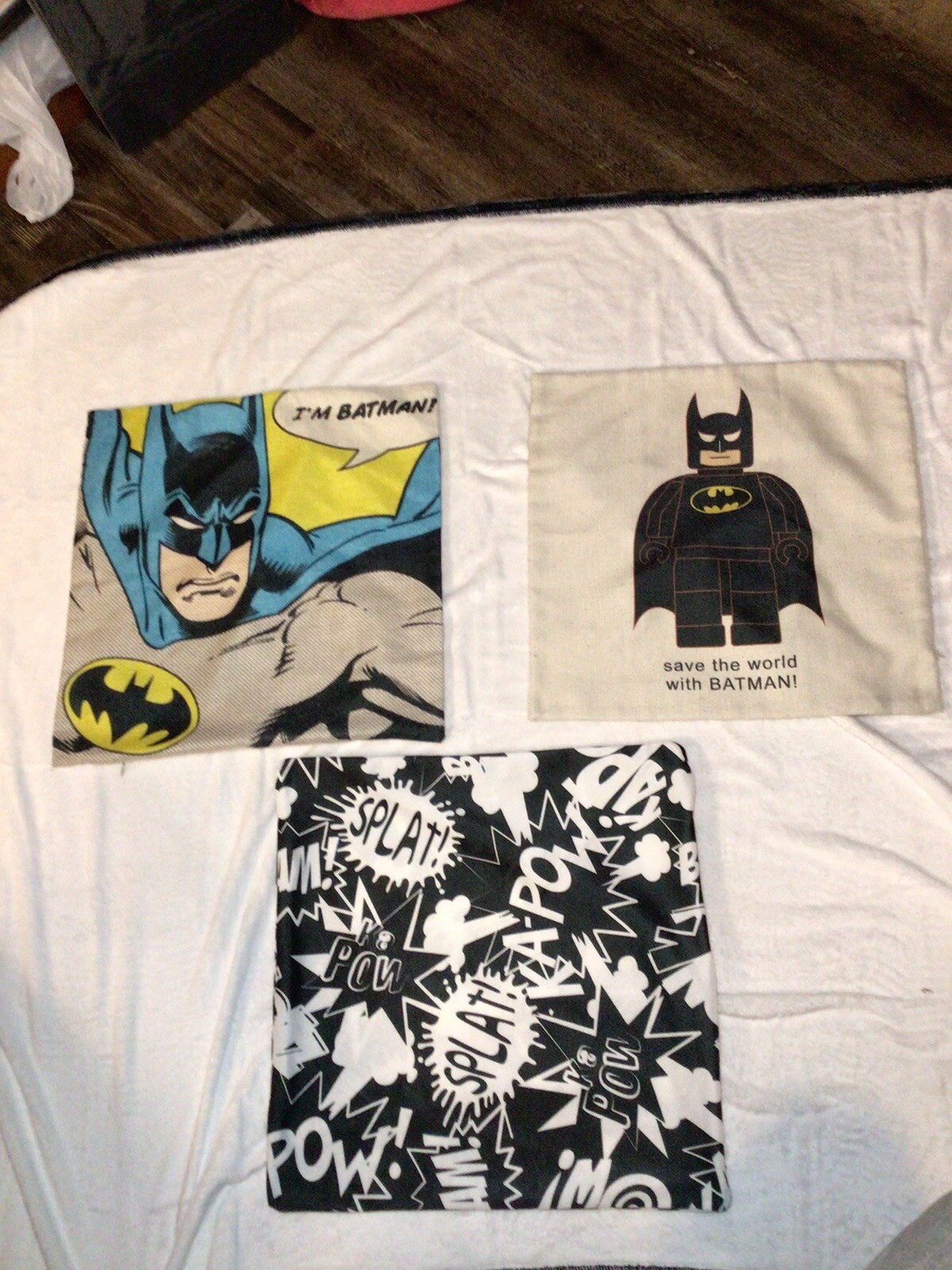 Batman Comic Lot Of 3 Decorative Pillow Cases