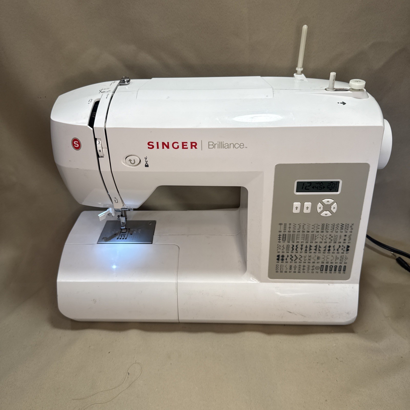 Singer Brilliance 6180 Computerized Sewing Machine Tested No Foot Pedal Extras
