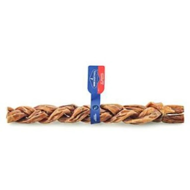 Barkworthies Braided Beef Gullet Dog Treat 12 Inch Sticks