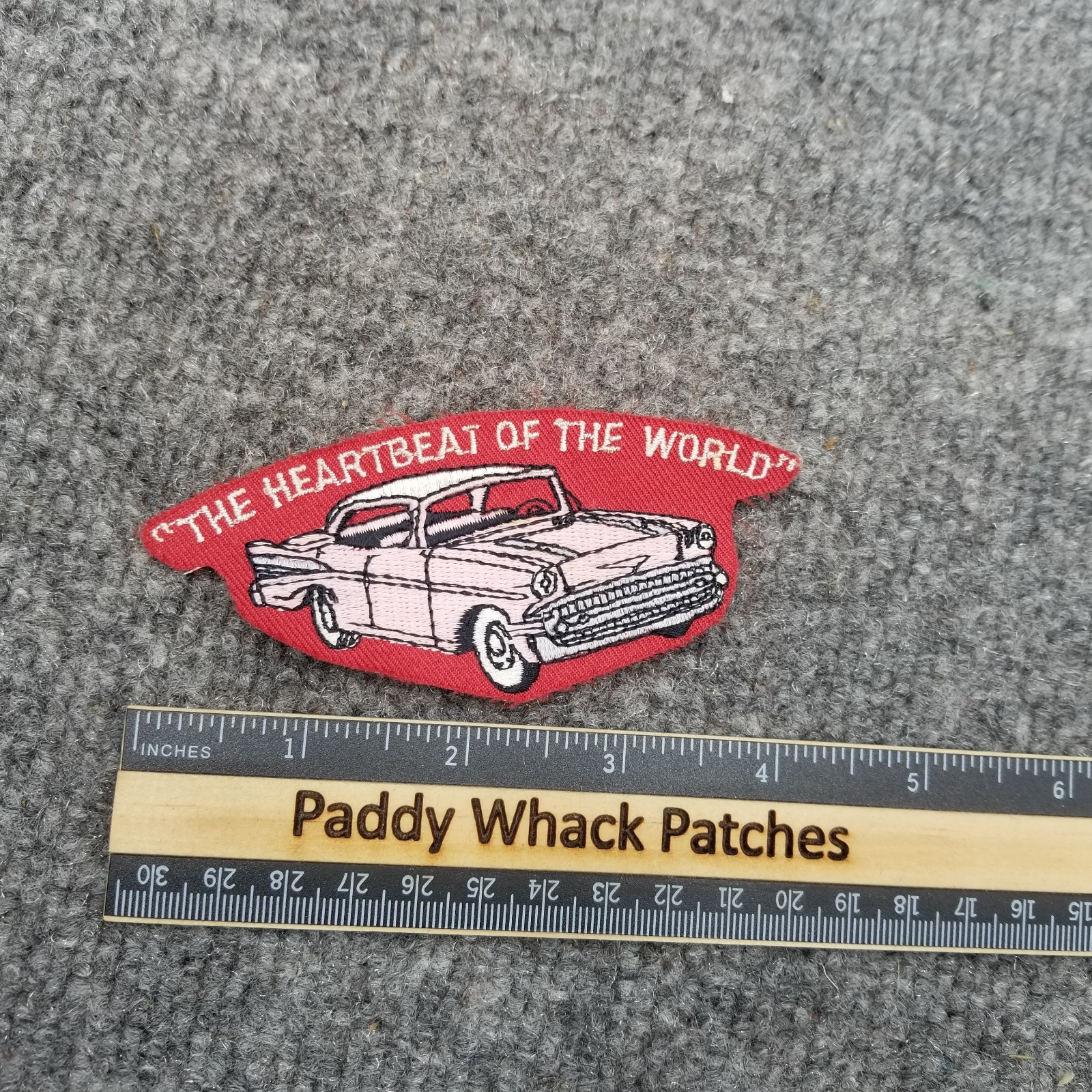Vintage Chevrolet Classic Car The Heartbeat Of The World Patch AA8