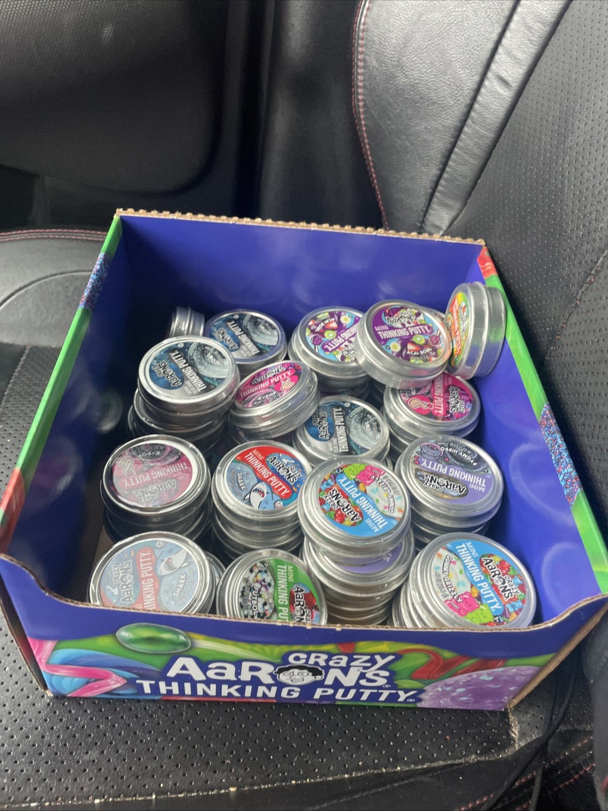 (55) Crazy Thinking Putty Mini Tins .46oz Triceratops Shark Cotton Candy