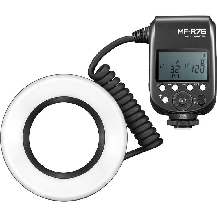 Godox MF-R76 Macro Ring Flash Close Up Speedlite 5000K For Canon Nikon Sony