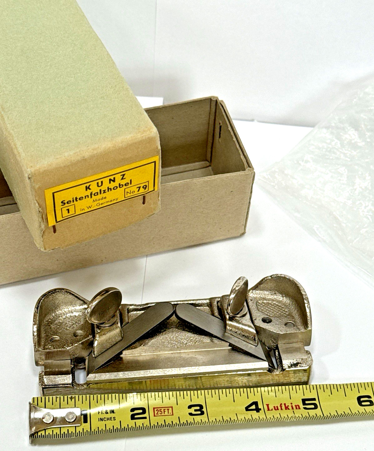 NOS KUNZ  No 79 MADE IN GERMANY Vintage Side Rebate Plane