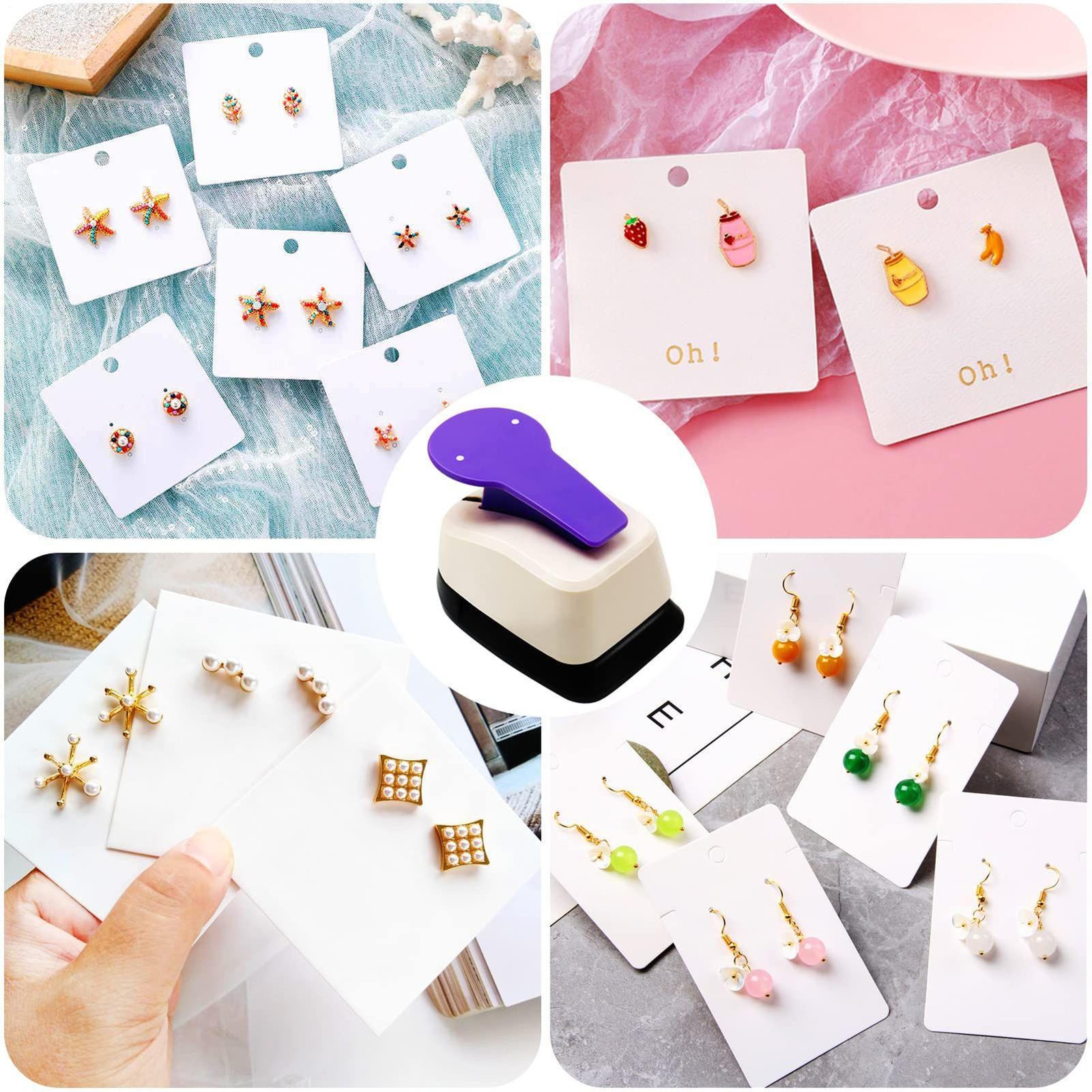 Earring Card Punch Hole Puncher Cutter Tool Card Making Perforator