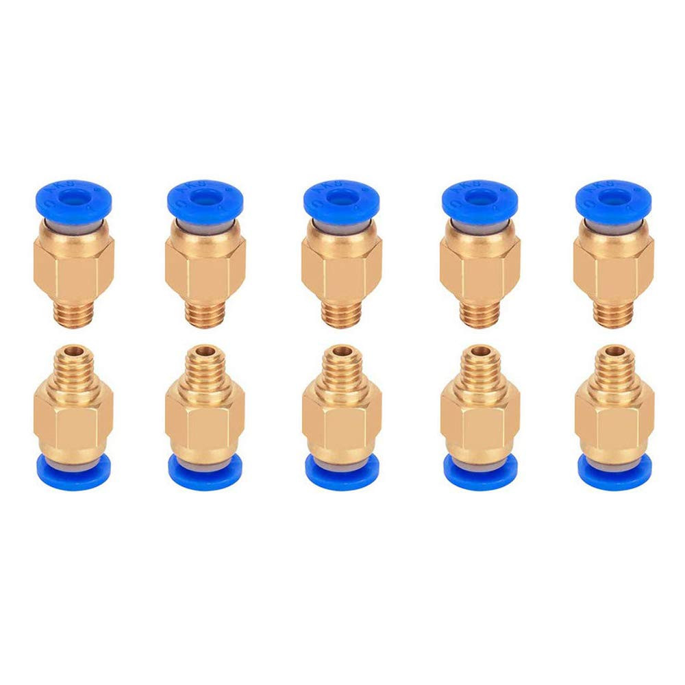 10 Pcs PC4-M6 Pneumatic Fitting for Creality Ender 3/3 Pro/3 V2, Ender 5/5 Pro/5