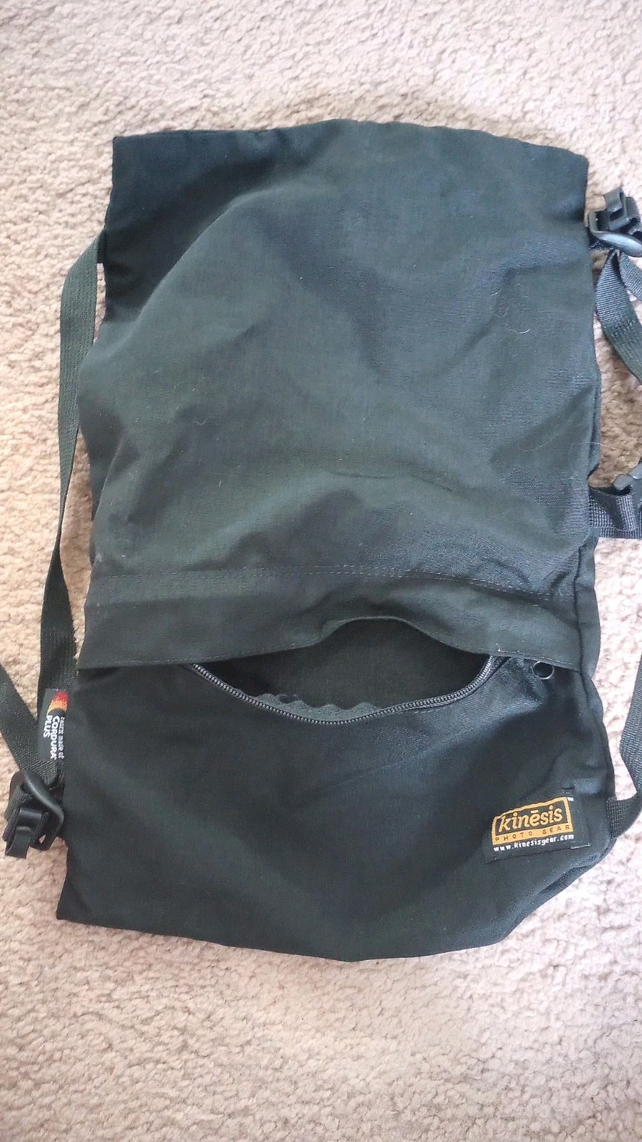 Vintage Kinesis SafariSack Beanbag / Ballast – Black Cordura – Single Zipper