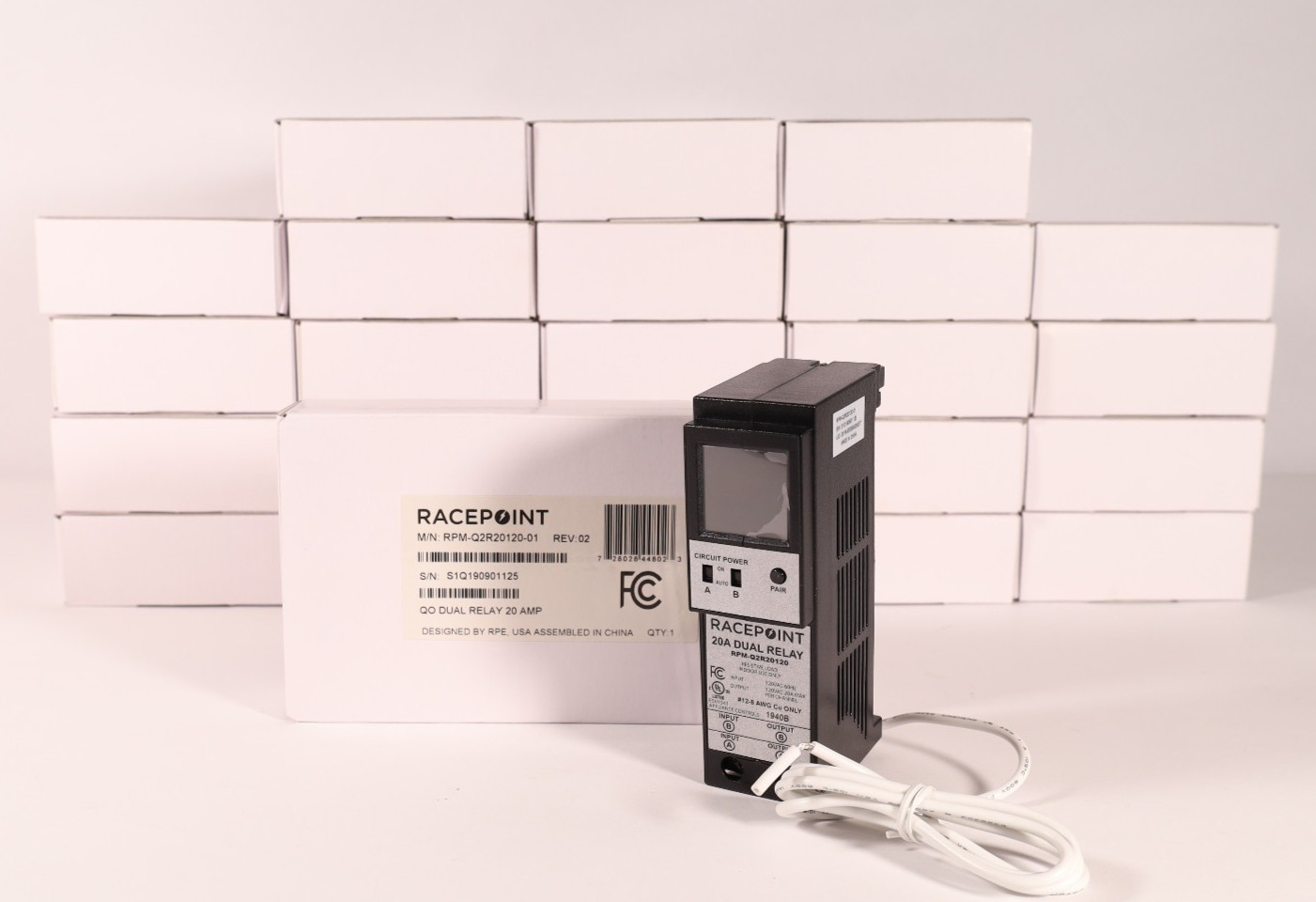 (Lot of 24) Savant Racepoint RPE LCD Qo Dual Relay 20A 120V RPM-Q2R20120-01