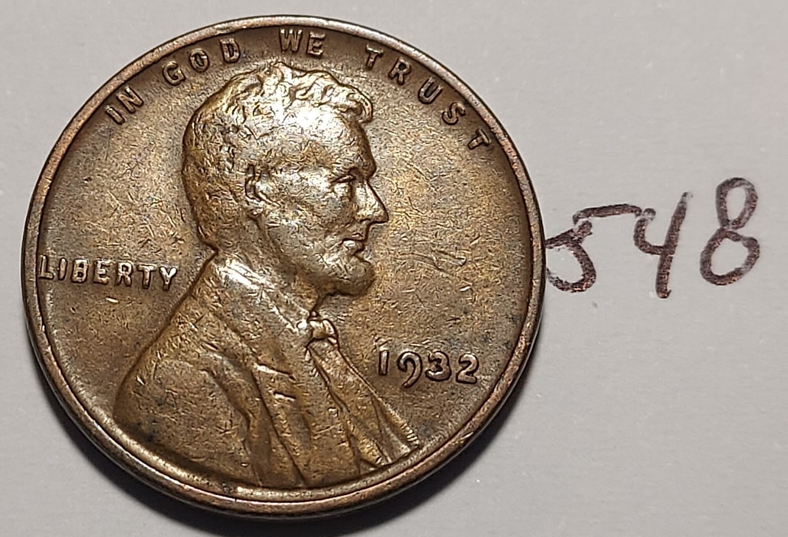 1932 Lincoln Wheat Cent  VERY FINE   #548