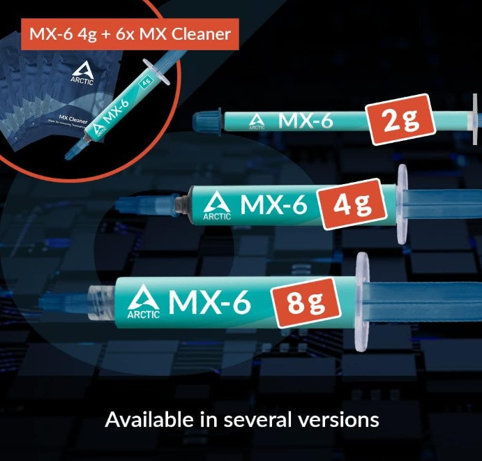 MX-6 (8 g) - Ultimate Performance Thermal Paste for CPU, Consoles, Graphics Card