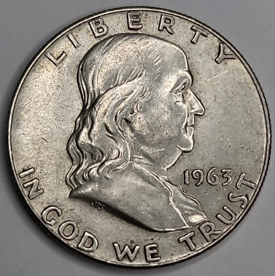1963 D 90% Franklin Half Dollar 90% Silver