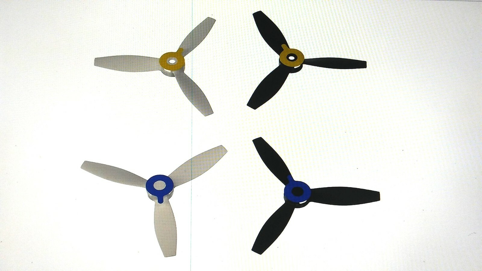 Parrot Bebop 2 Drone Propellers  ( WHITE & BLACK ) BLOW OUT SALE