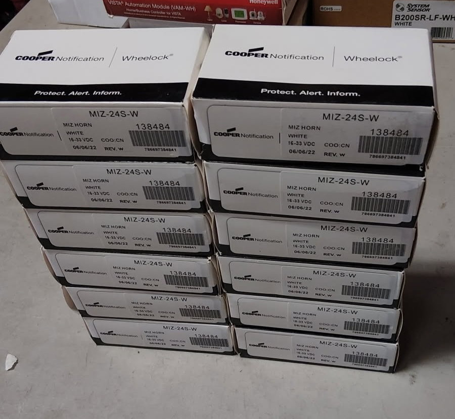 Wheelock MIZ-24S-W 16-33VDC WHITE FIRE ALARM HORN