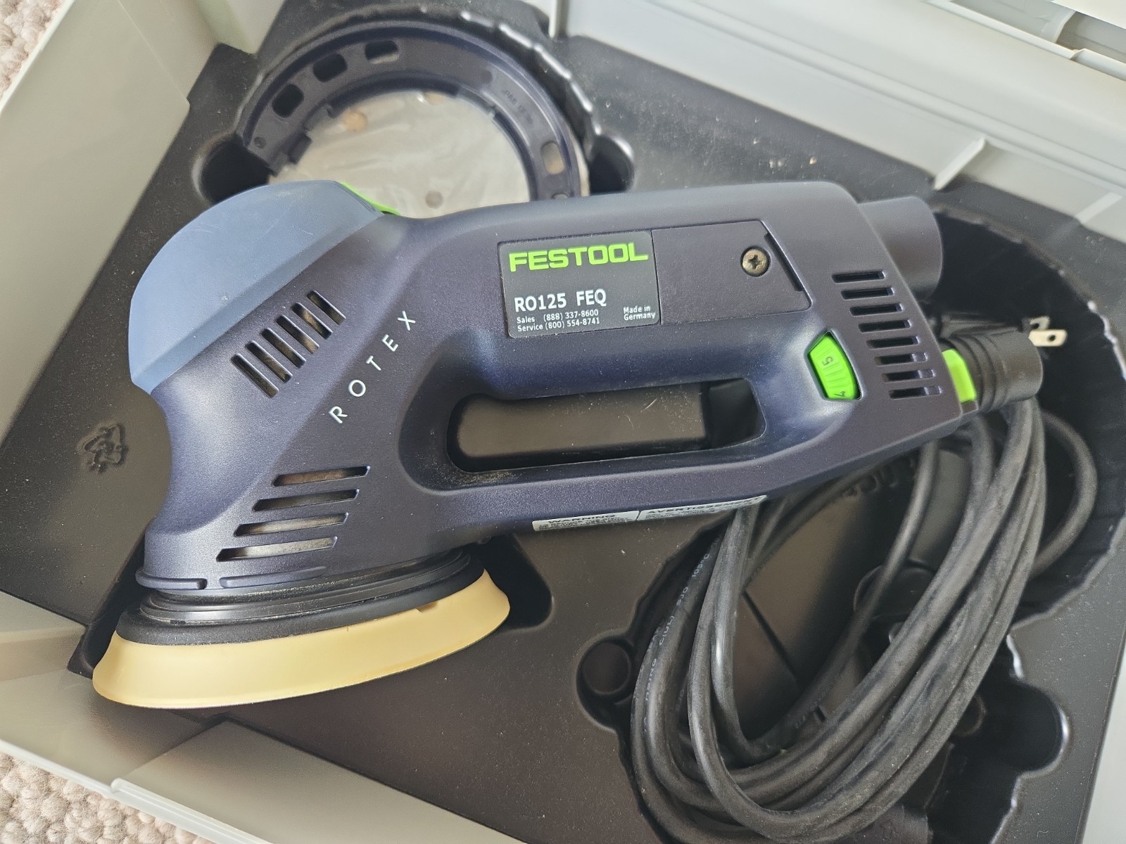 Festool Rotex RO 125 (5") FEQ-Plus With Sandpaper
