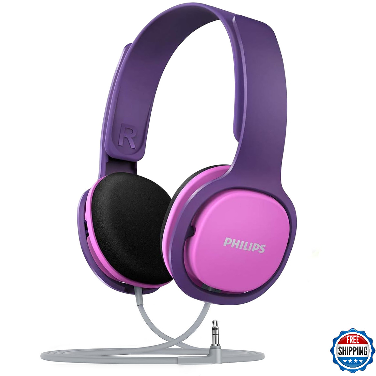 Philips Kids Headphones with Cord On-Ear Wired Headphones for Kids with Comforta