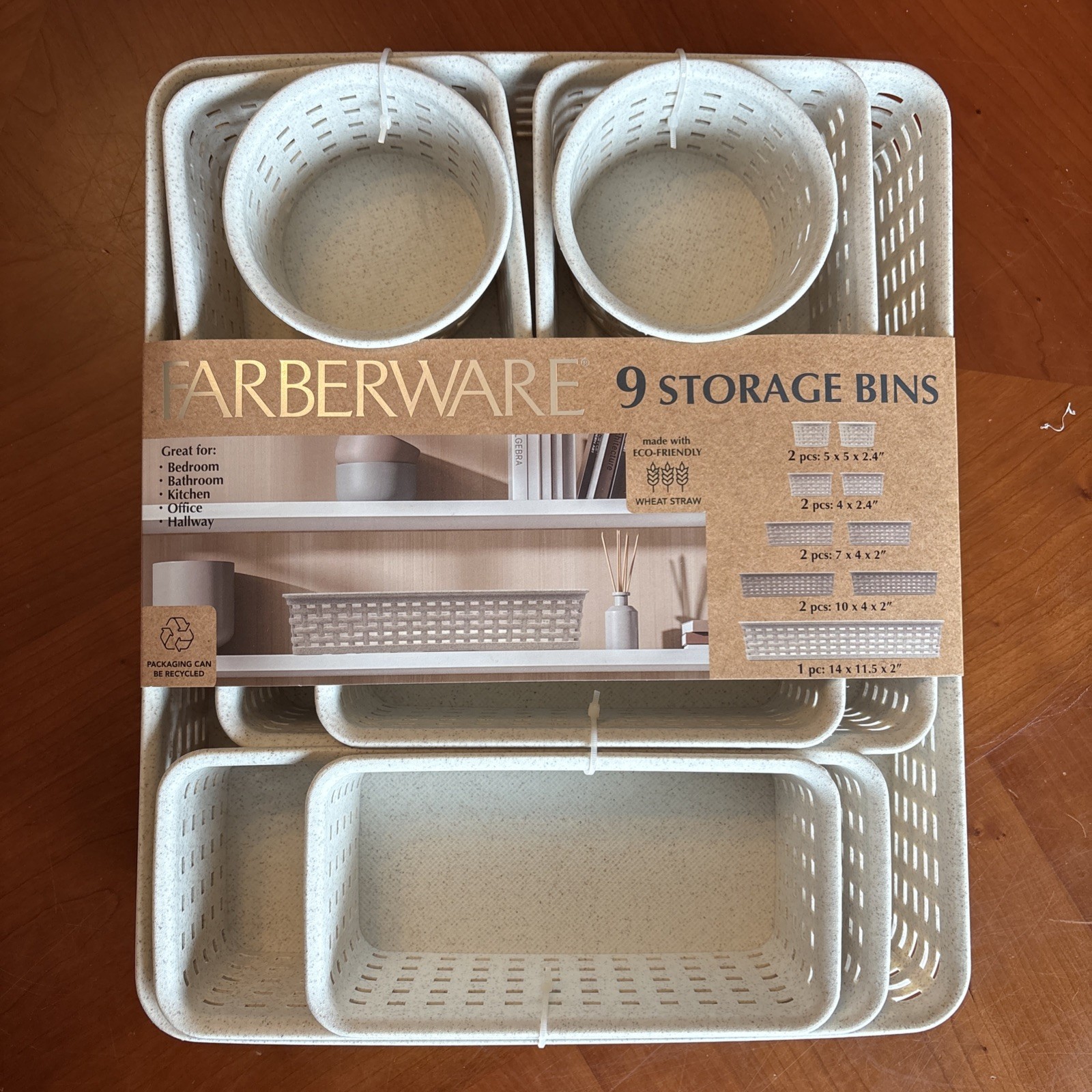 FARBERWARE 9 Storage Bins / Organizers - Various Sizes - BRAND NEW