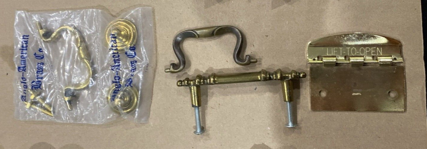 This Old House DIY NOS & Used Hooks Chains Knobs Pulls Clips Hinge Screws Clamp